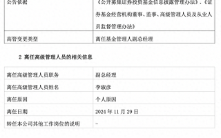 “老鼠仓”罚单公布2日后，信达澳亚基金副总李淑彦火速卸任